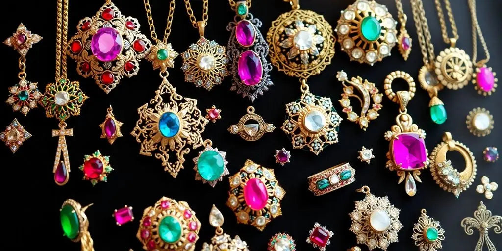 Close-up of unique London jewellery pieces and designs.