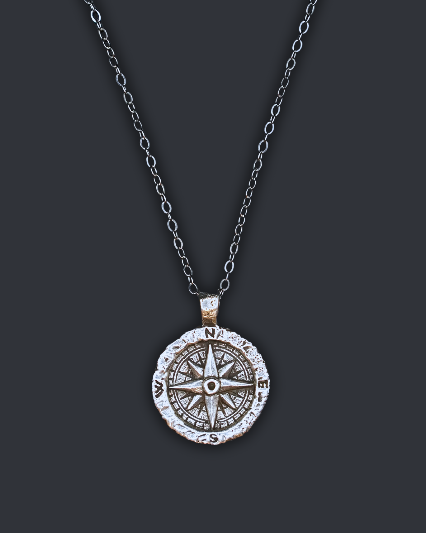 Merchant Compass Royale Merchant Handcrafted l 925 Sterling Silver l Authentic Leather