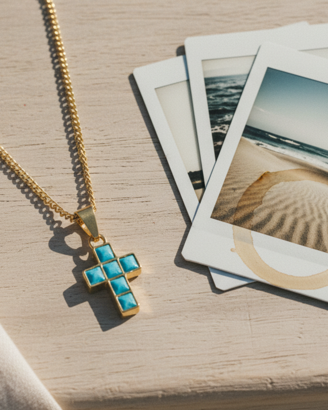 Turquoise Cross Chain