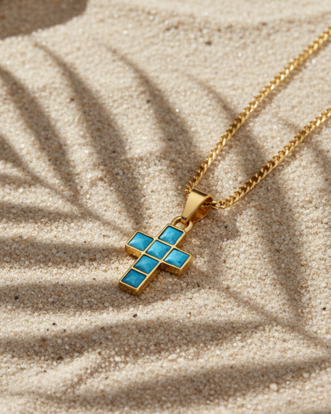 Turquoise Cross Chain