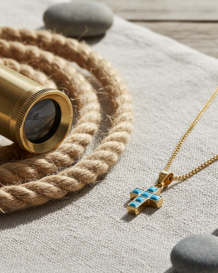 Turquoise Cross Chain