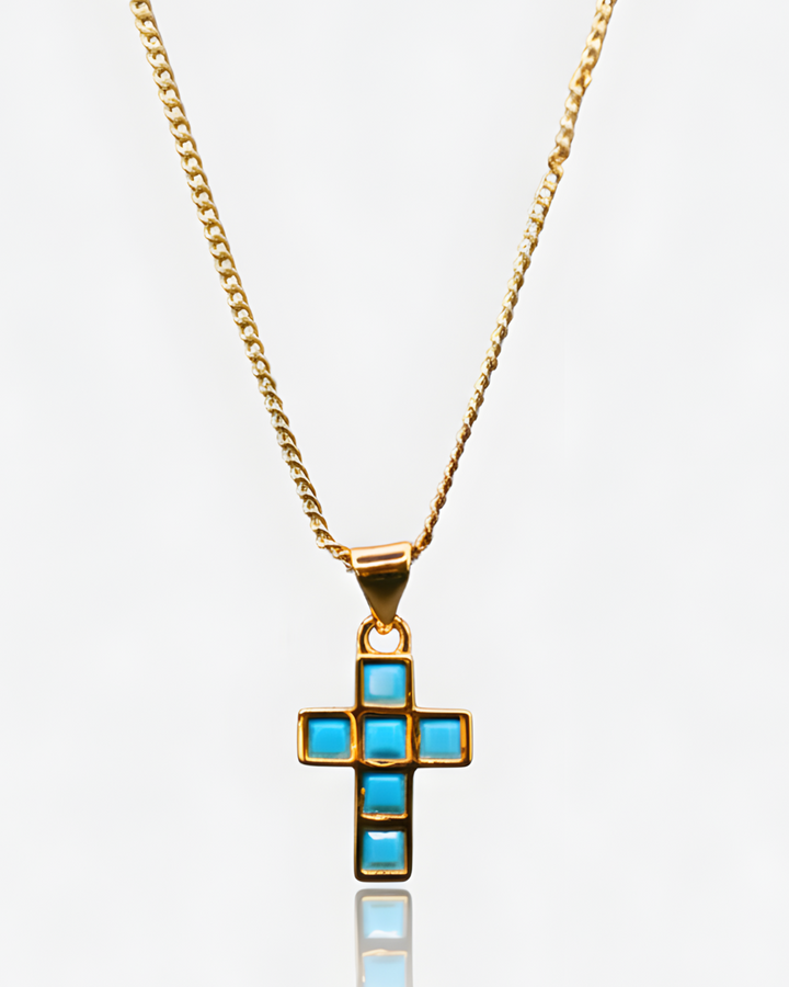 Turquoise Cross Chain