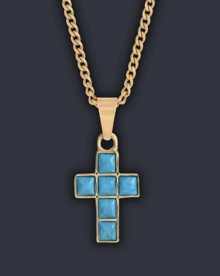 Turquoise Cross Chain