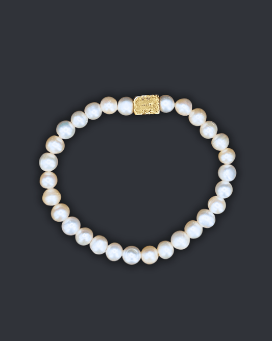 Gold White Pearl Bracelet - Royale Merchant