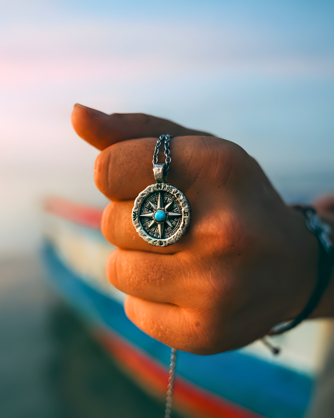 Turquoise Compass Chain