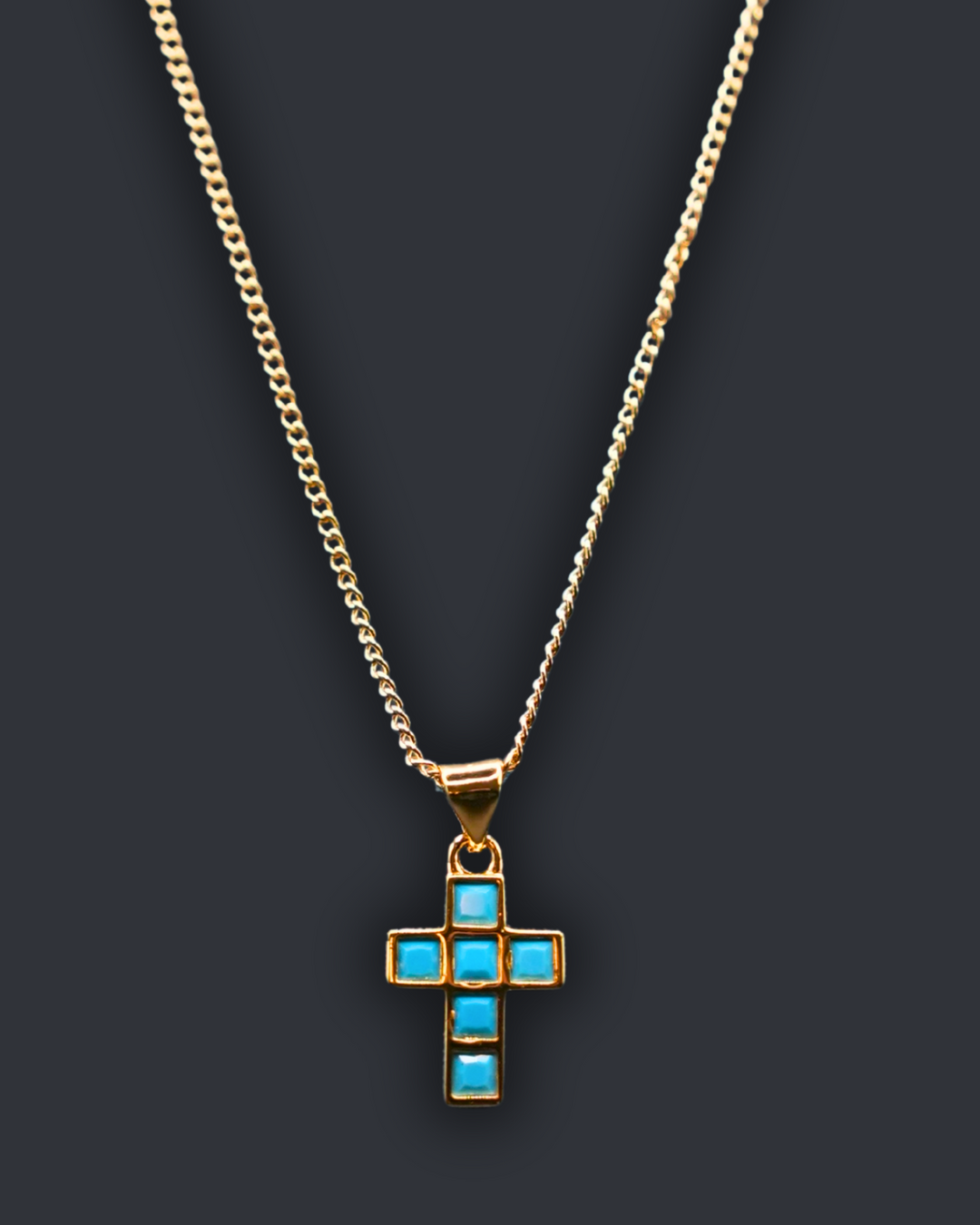 Turquoise Cross Chain