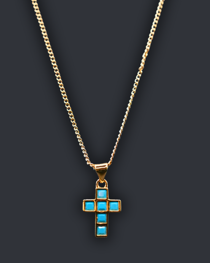 Turquoise Cross Chain