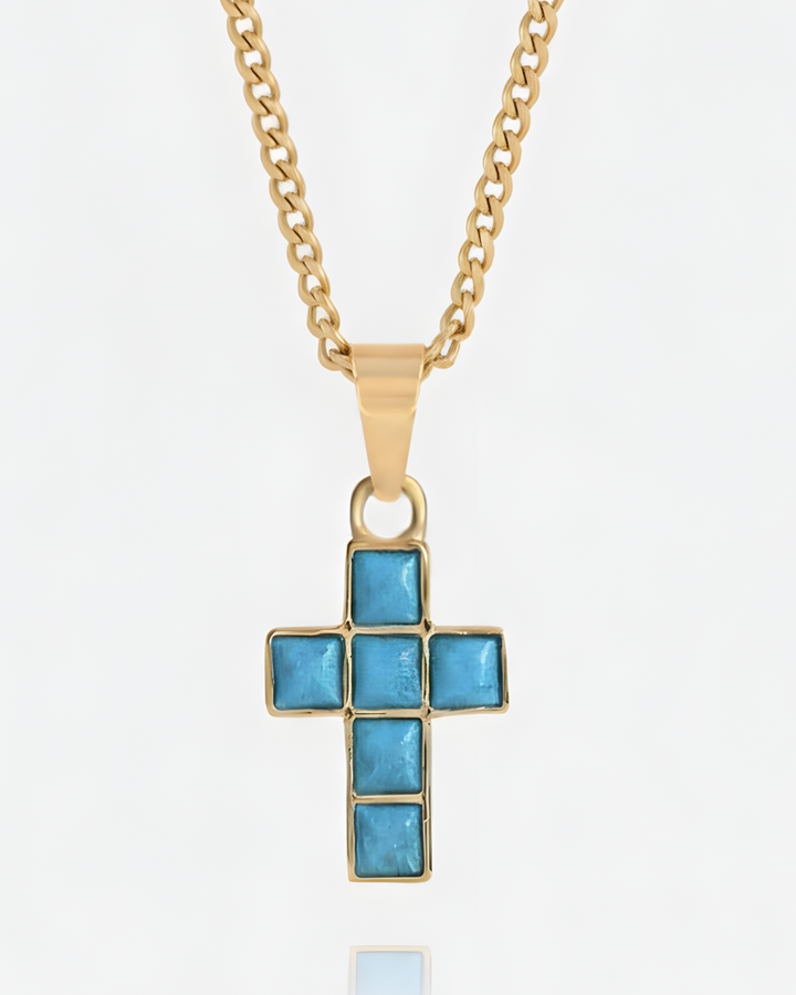 Turquoise Cross Chain