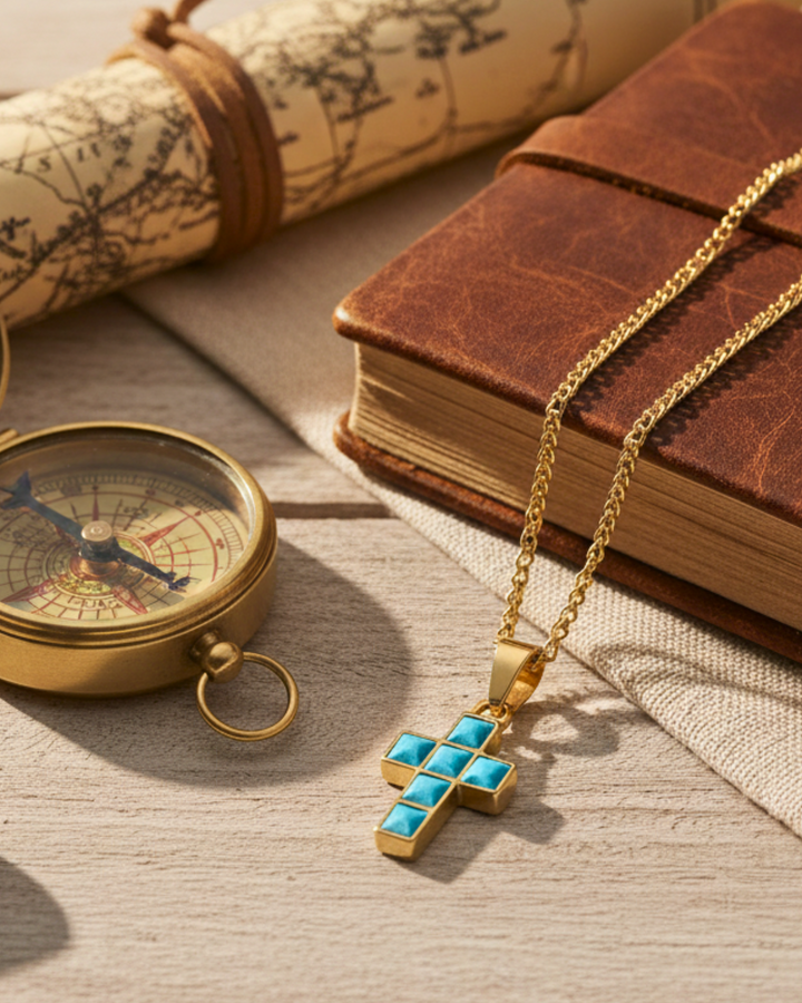 Turquoise Cross Chain