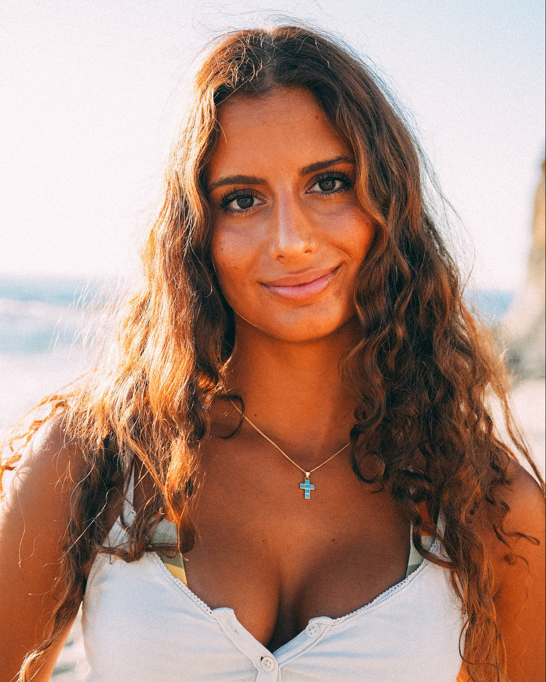 Turquoise Cross Chain