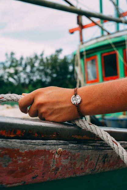 Compass Coin Bracelet