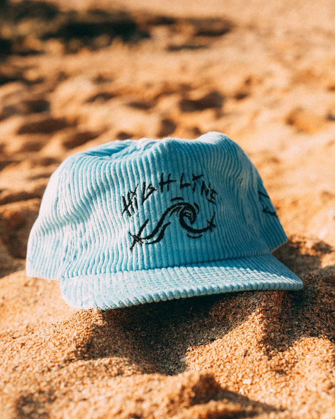 blue corduroy hat