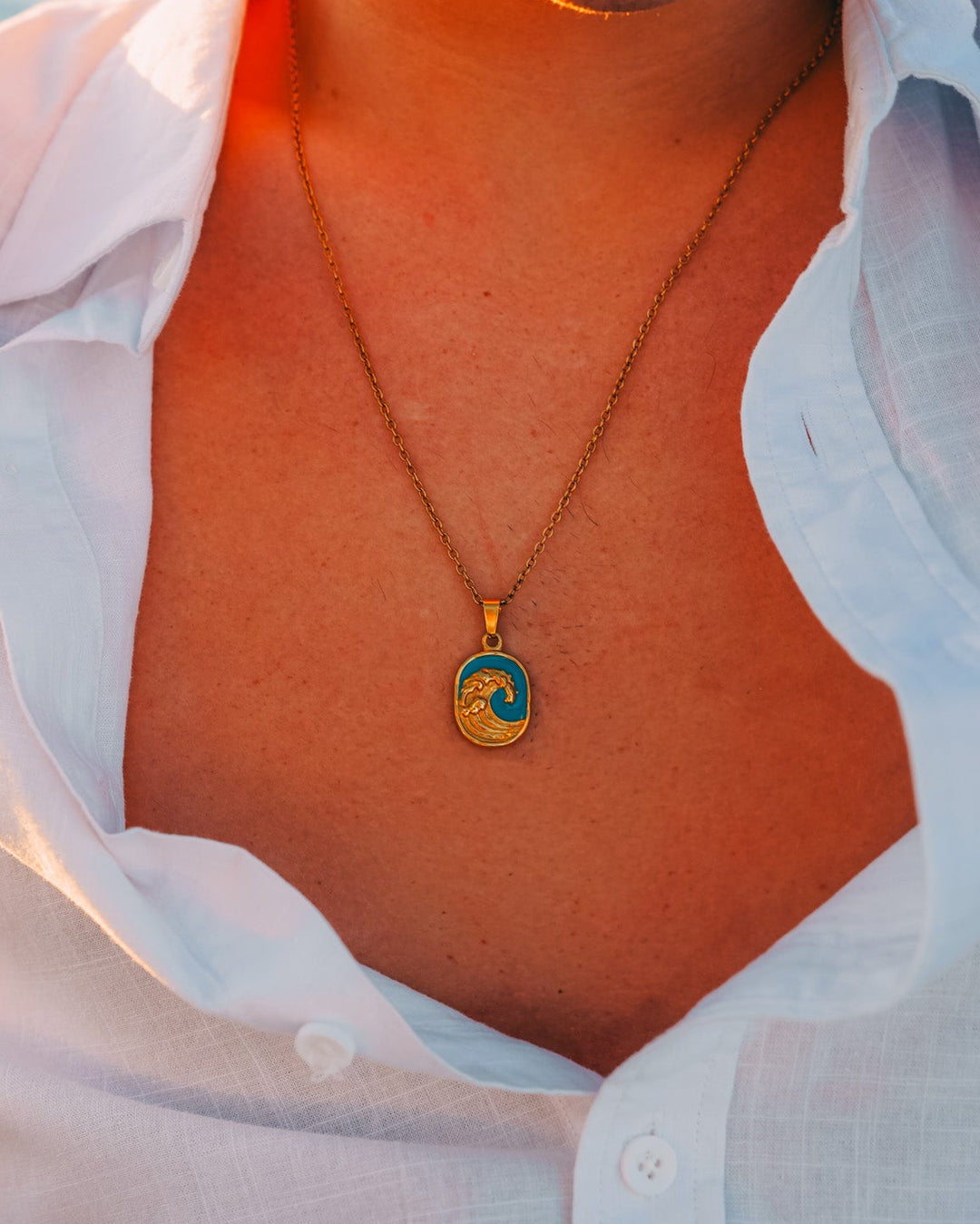 Turquoise Wave Chain