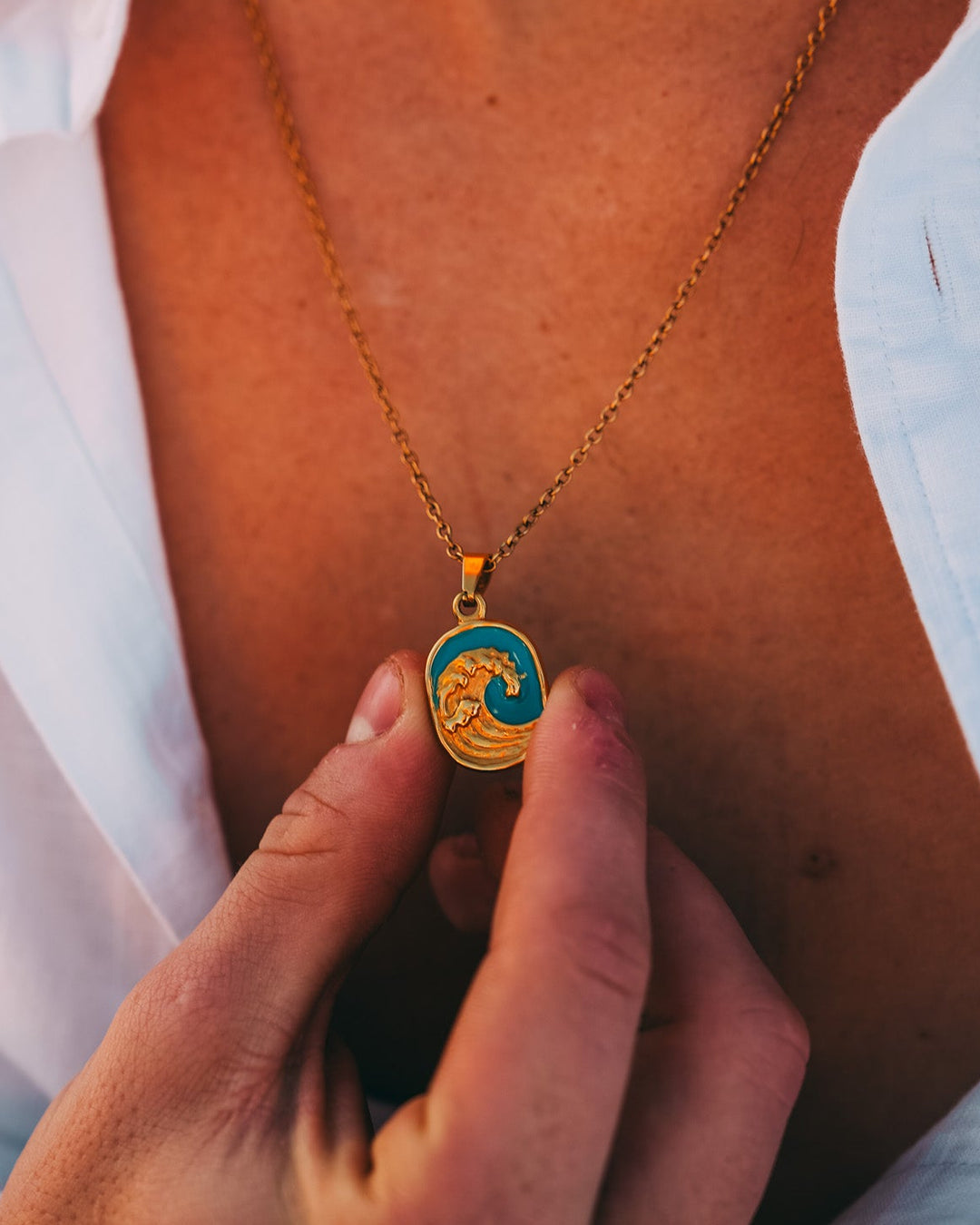 Turquoise Wave Chain