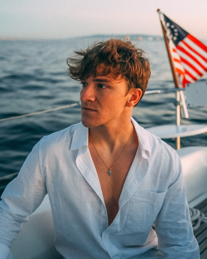 Turquoise Cross Chain