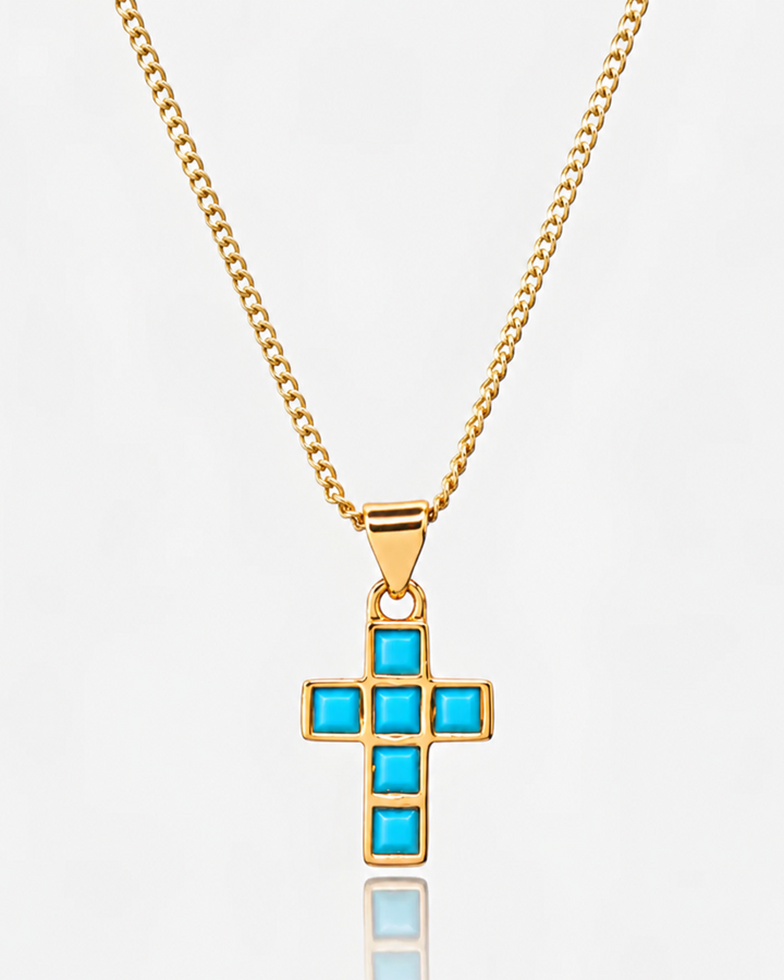 Turquoise Cross Chain