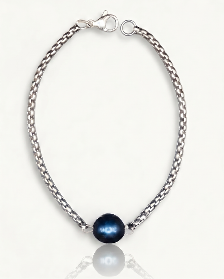 Black Pearl Chain Bracelet