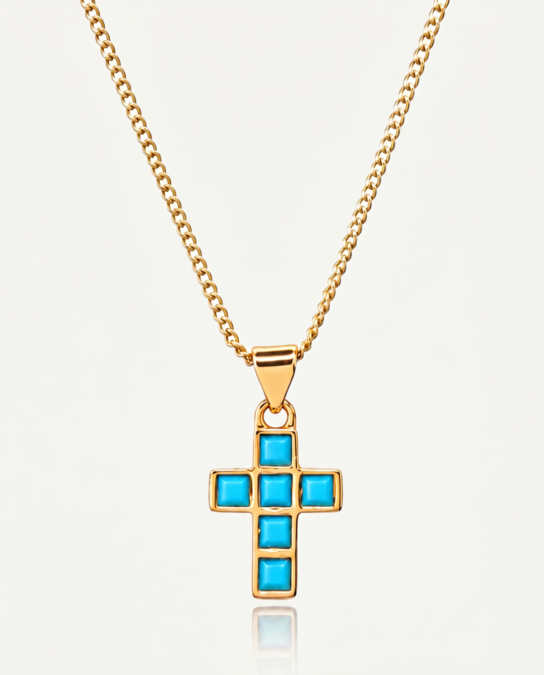 Turquoise Cross Chain