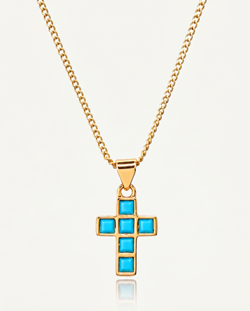 Turquoise Cross Chain